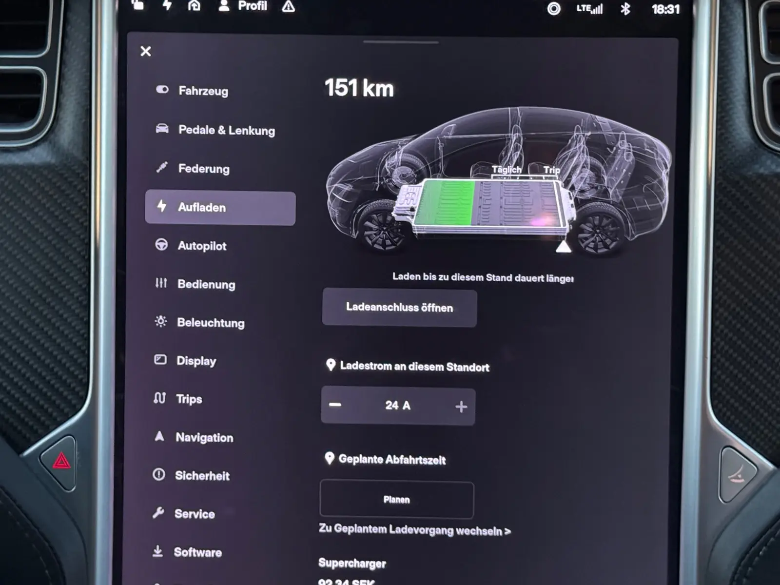 TESLA MODEL X 90 D 423CH - SOH 100% - BATTERIE TESLA - 7 PLACES