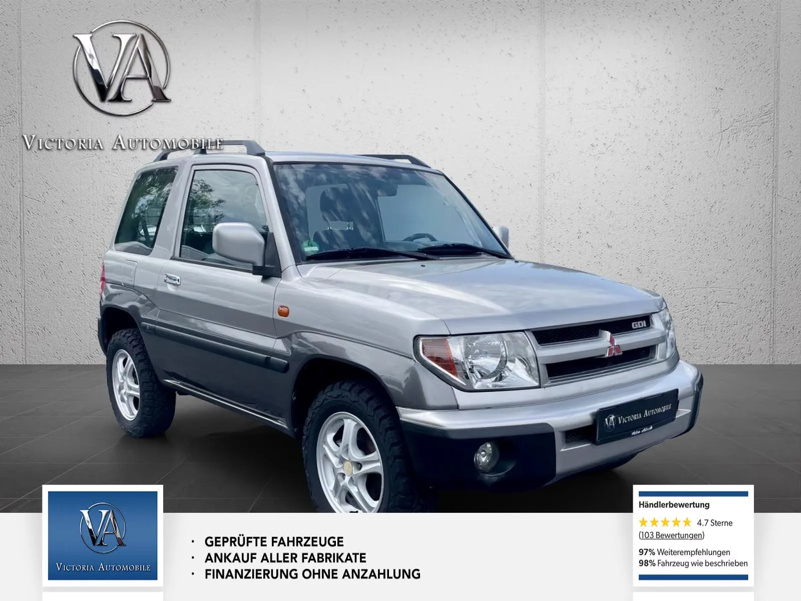 MITSUBISHI PAJERO PININ 2.0 GDI 129ch 4X4 - ATTELAGE - ENTRETIEN SUIVI - CONTRÔLE TECHNIQUE RÉCENT - 1ERE MAIN