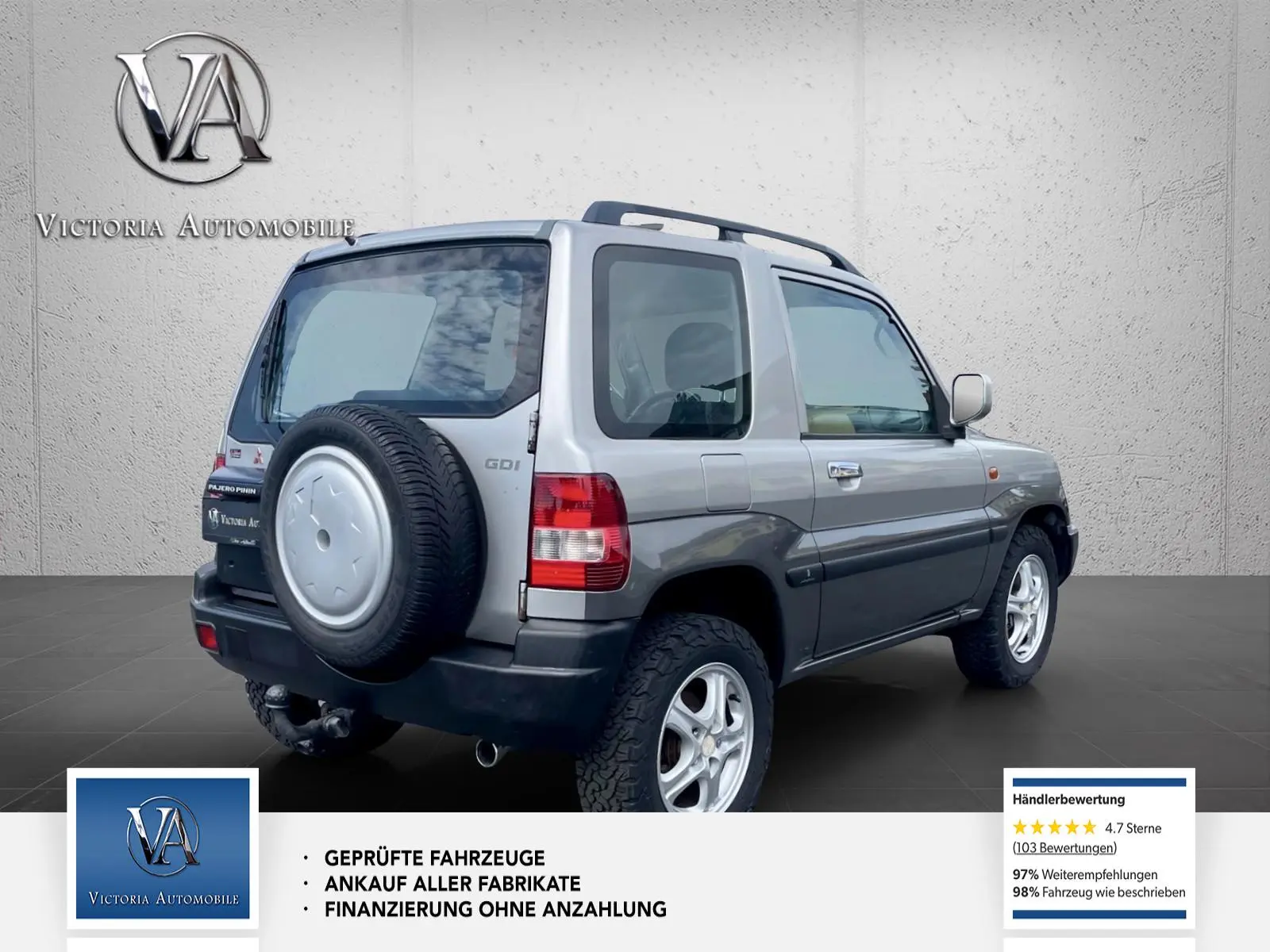 MITSUBISHI PAJERO PININ 2.0 GDI 129ch 4X4 - ATTELAGE - ENTRETIEN SUIVI - CONTRÔLE TECHNIQUE RÉCENT - 1ERE MAIN